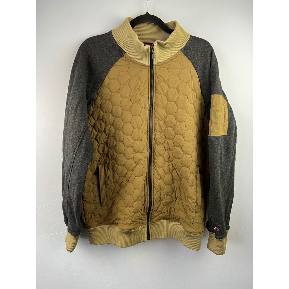 Carbon2Cobalt Quilted Full Zip‎ Bomber Jacket Fleece Lined SZ L